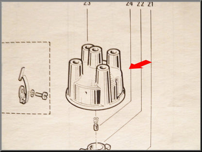 Tête de Delco Ducellier – Renault 12 – Renault 15 - Renault 16 - Renault divers - OEM 0851874100