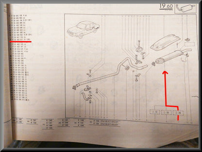 Uitlaat demper  – Renault 18 (1345) – OEM 7700683611 – NOS