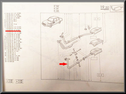 Pot d'échappement  – Renault 18 - Renault Fuego – OEM 7700685951 – NOS
