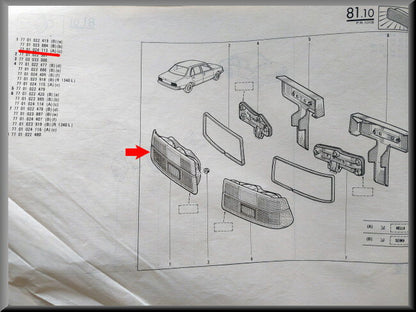 Complete achterlicht unit links (Hella)  – Renault 18 – OEM 7701024113 – NOS