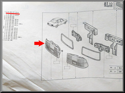 Bloc feu arrière gauche complet (Seima) – Renault 18 – OEM 7701022419 – NOS