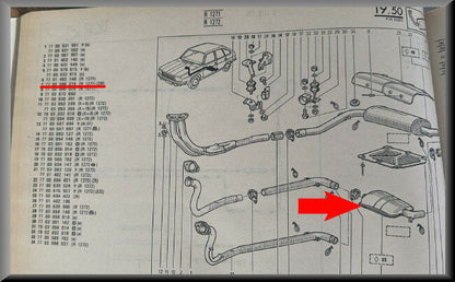 Uitlaat demper  – Renault 20 - Renault 30 – OEM 7700590274 – NOS