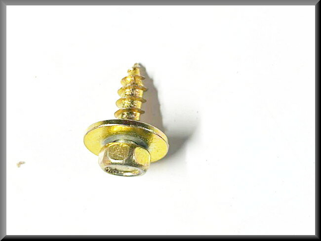 Schroef met revet M6 21 mm (geel gepassiveerd) – Renault 16