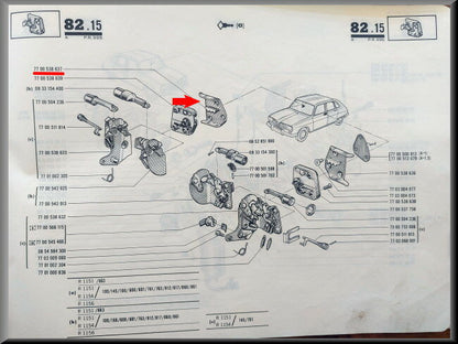 Right lock catch – Renault 16 – OEM 7700538637