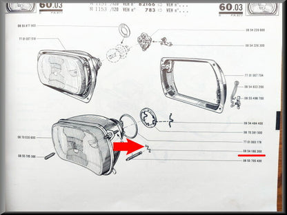 Headlight plug – Renault 16 – Renault 4 – Renault 6 – Renault various – OEM 0854226300