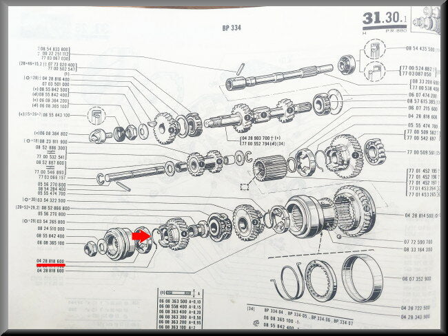 Synchromesh ring 2nd gear – Renault - Renault 6 – OEM 0428818600