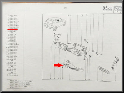 Cache colonne de direction – Renault 5 – Réf. OEM 7701348599 – NOS