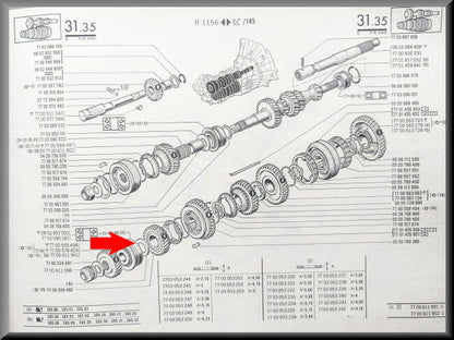 Opsluitring secundaire as (3,50 mm) – Renault 16 – OEM 7703053230