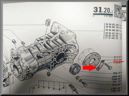 Rondelle frein, palier de couvercle de différentiel – Renault 16 L (R1150) – OEM 0607855400