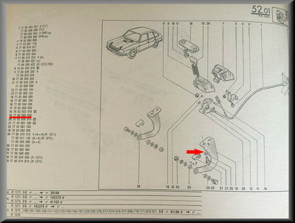 Motorkap steun links  – Renault 20 - Renault 30 – OEM 7700569493 – NOS