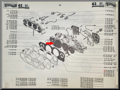 Compte-tours – Renault 16 TS – OEM 7701003676 / 7701001533 – Occasion