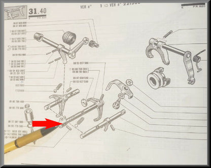 Gear shift shaft 1st-2nd gear (1150).