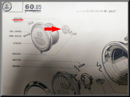 Headlight fitting – Renault 16 – Renault 4 - Renault 6 - Renault various - OEM 0854239800