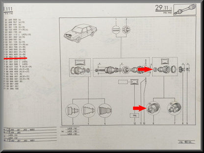 Kit soufflet d'arbre de transmission – Renault 9 - Renault 11 – OEM 7701462101 – NOS