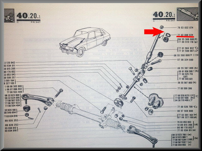 Spanring stuurhuis – Renault 16 – OEM 7703066024