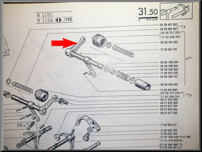 Hevel schakelas – Renault 16 – OEM 0980788000