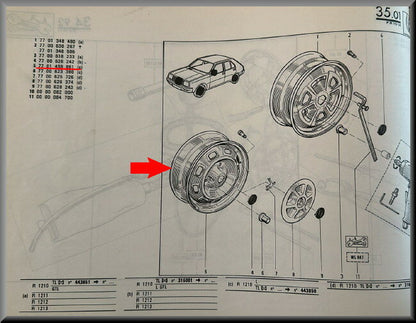 Velg  – Renault 14 – OEM 7701459861 – NOS