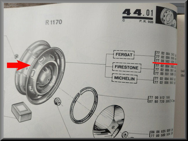 Jante – Renault 12 – OEM 7700502528 – NOS