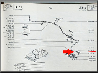 Gaspedaal as – Renault – OEM 0608486300