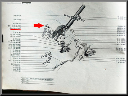 Arbre de pédalier – Renault 16 – OEM 0608555600