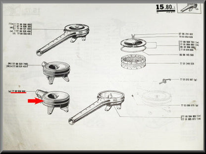 Luchtfilterhuis – Renault 16 – OEM 7700558909