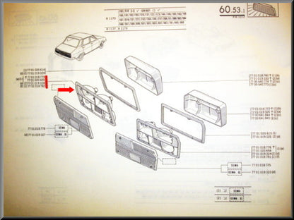 Achterlicht unit links – Renault 12 – OEM 7701019328