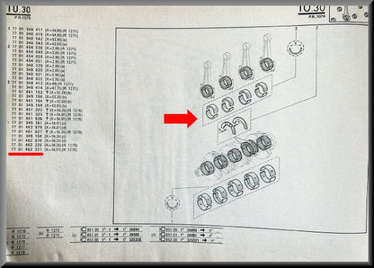 Coussinets de bielle – Renault 18 - Renault Fuego – Renault divers - OEM 7701462227 – NOS