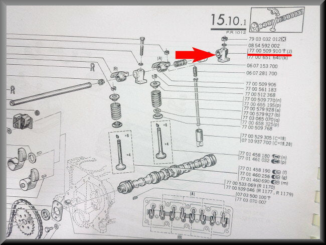 Steun tuimelaaras – Renault 12 – Alle 810 motoren - OEM 7700509910