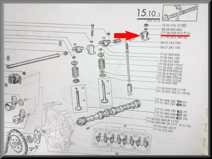 Steun tuimelaaras – Renault 12 – Alle 810 motoren - OEM 7700509910
