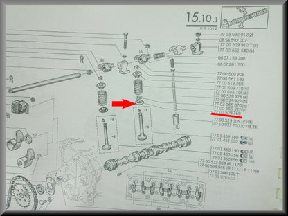 Coupelle de soupape – Renault 12 – Tous moteurs 810 – Réf. OEM 7700509768