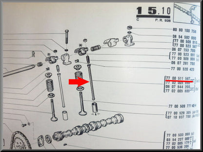 Klepstoterstang – Renault 12 – OEM 7700511587