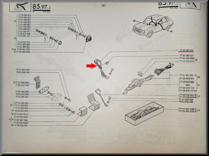 Kit de fixation de ceinture de sécurité – Renault 16 – OEM 7700560933