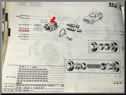 Wielrem cilinder – Renault 6 – OEM 7701365033