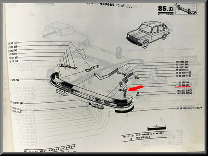 Bumpersteun voorzijde links – Renault 6 – OEM 7700566431