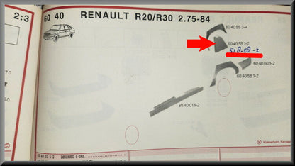 Veerpoot rechts  – Renault 20 - Renault 30 – NOS