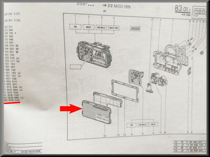 Tableau de bord en verre – Renault 5 – OEM 7701018128 – NOS