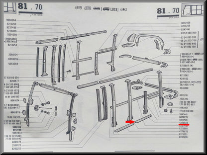 Versteviging  – Renault Estafette – OEM 0427682300 – NOS