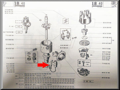 Condensator – Renault 12 – Renault 16 - Renault diverse - OEM 0853712500