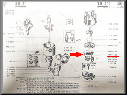 Vis platinées Ducellier – Renault 12 – Renault 16 – Renault 18 - OEM 0854137800