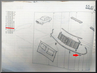 Sierlijst verbindingsstuk  – Renault 18 – OEM 7700639296 – NOS