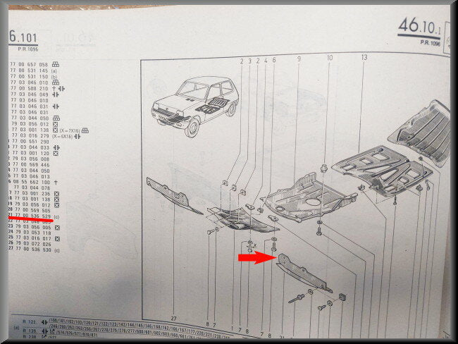 Tôle de joue avant gauche – Renault 5 – OEM 7700536529 – NOS