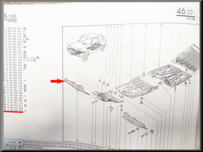Tôle de face avant droite – Renault 5 – OEM 7700536530 – NOS