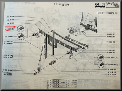 Joint d'essuie-glace – Renault 6 – OEM 7701003758 – NOS