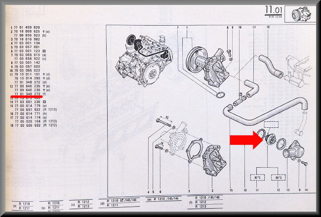 Thermostaat  – Renault 14 – OEM 7701348373 – NOS