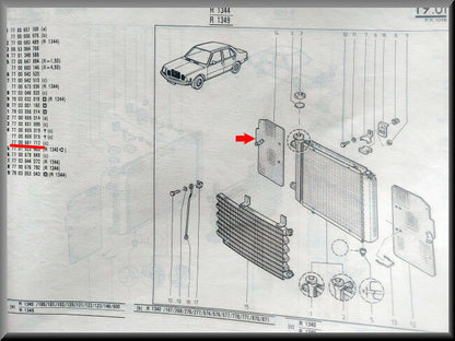 Cache radiateur droit – Renault 18 – OEM 7700661712 – NOS