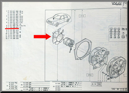 Propeller ventilatie motor – Renault 14 – OEM 7700590447 – NOS