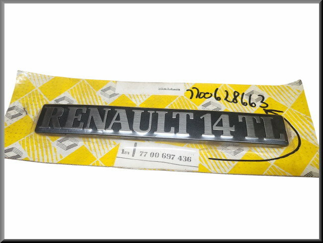 Embleem (Plastic) – Renault 14 TL – OEM 7700628663 – NOS