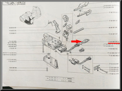 START switch (automatic transmission) – Renault 16 – OEM 7700508721
