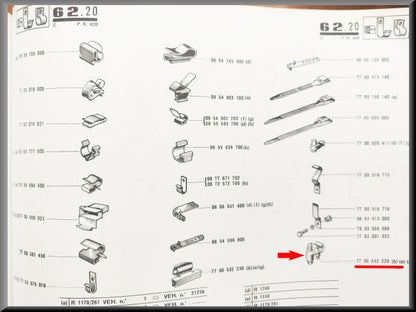 Brake line clamp (1 line 10mm) – Renault 12 – OEM 7700532229