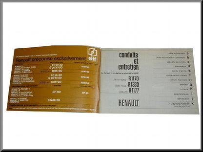 French instruction manual July 1972 – Renault 12 – OEM 7701433806
